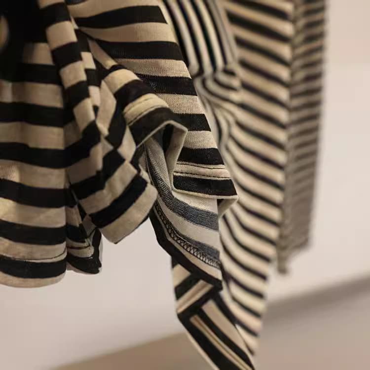 ロンT 細身ボーダー長袖カットソー