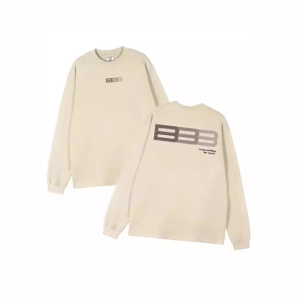 ロンT ミニマルライン長袖シャツ