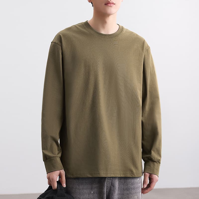 ロンT シンプル無地カジュアルロングTシャツ