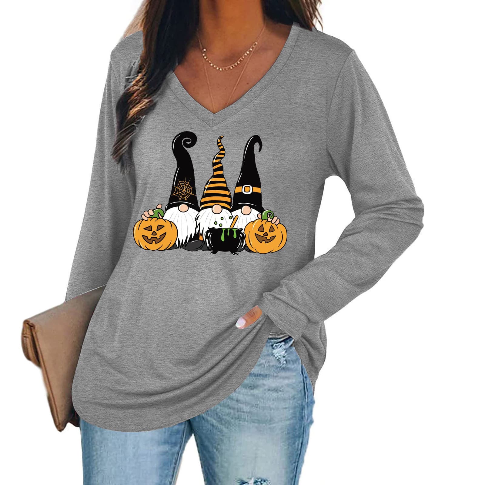 ロンT 秋の妖精と魔法の鍋 長袖シャツ