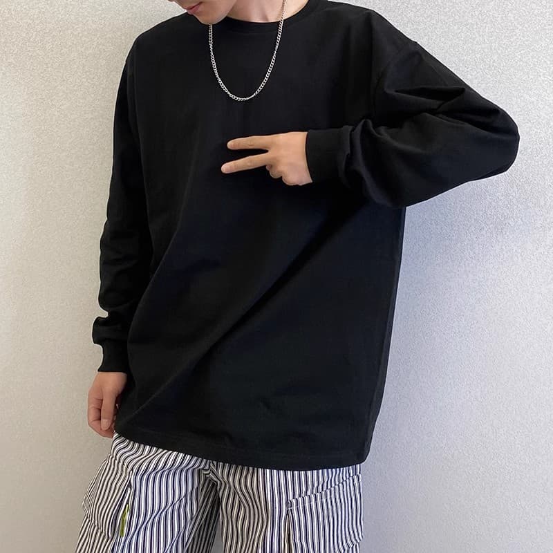 ロンT シンプル快適ゆったり長袖