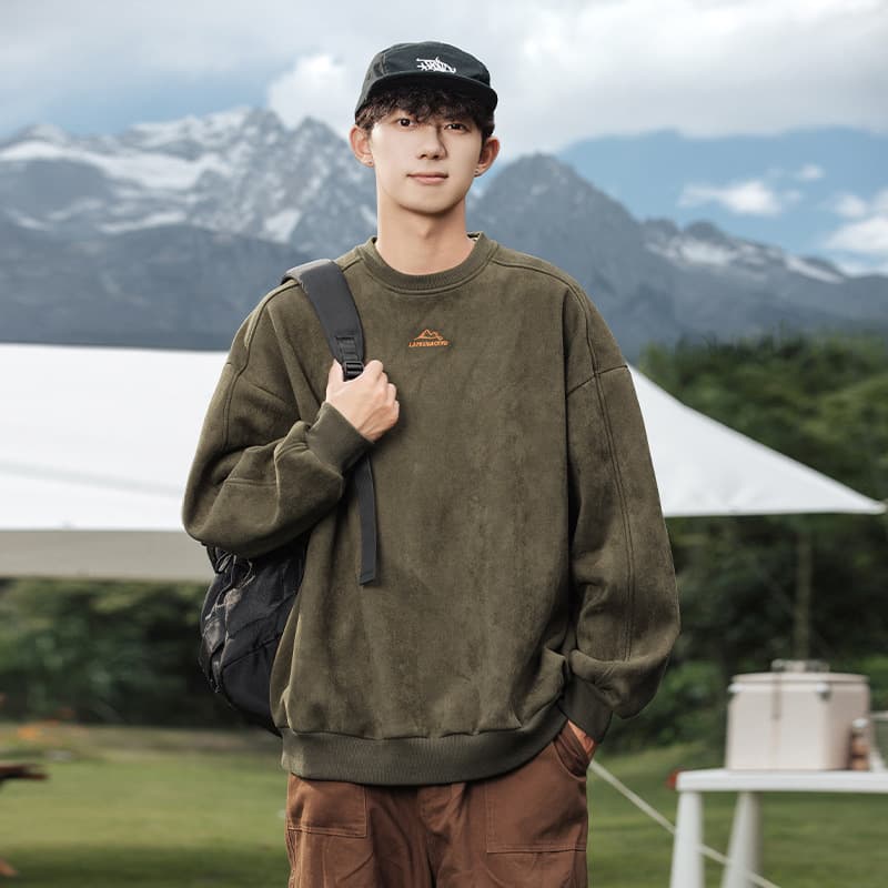 ロンT 山岳デザイン ゆったりロンＴ