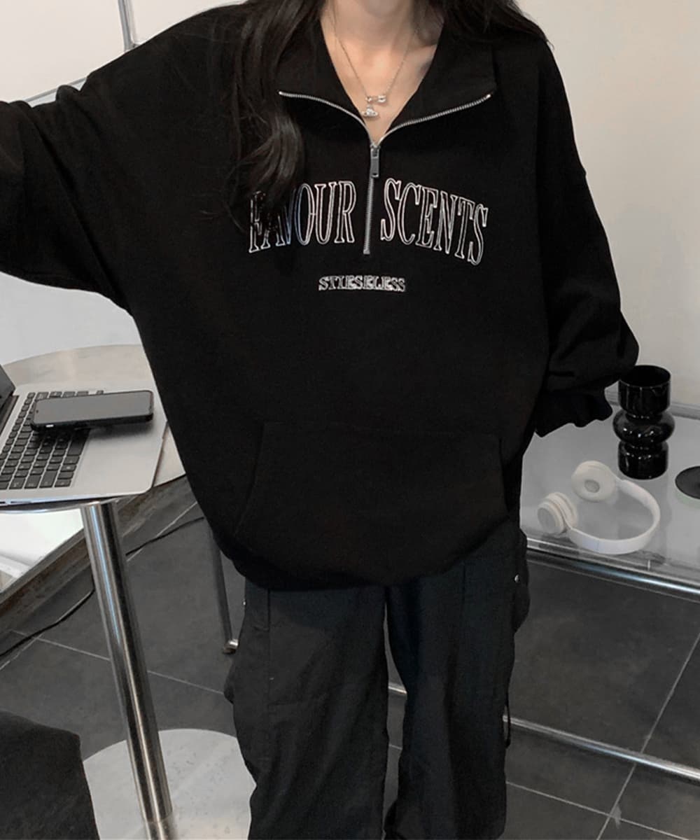 ロンT 薄手ロゴプリントスウェット春秋ゆったりポロ襟