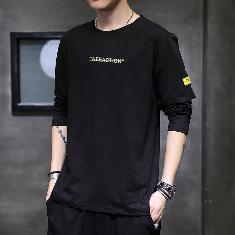 ロンT シンプル文字デザイン ロングTシャツ