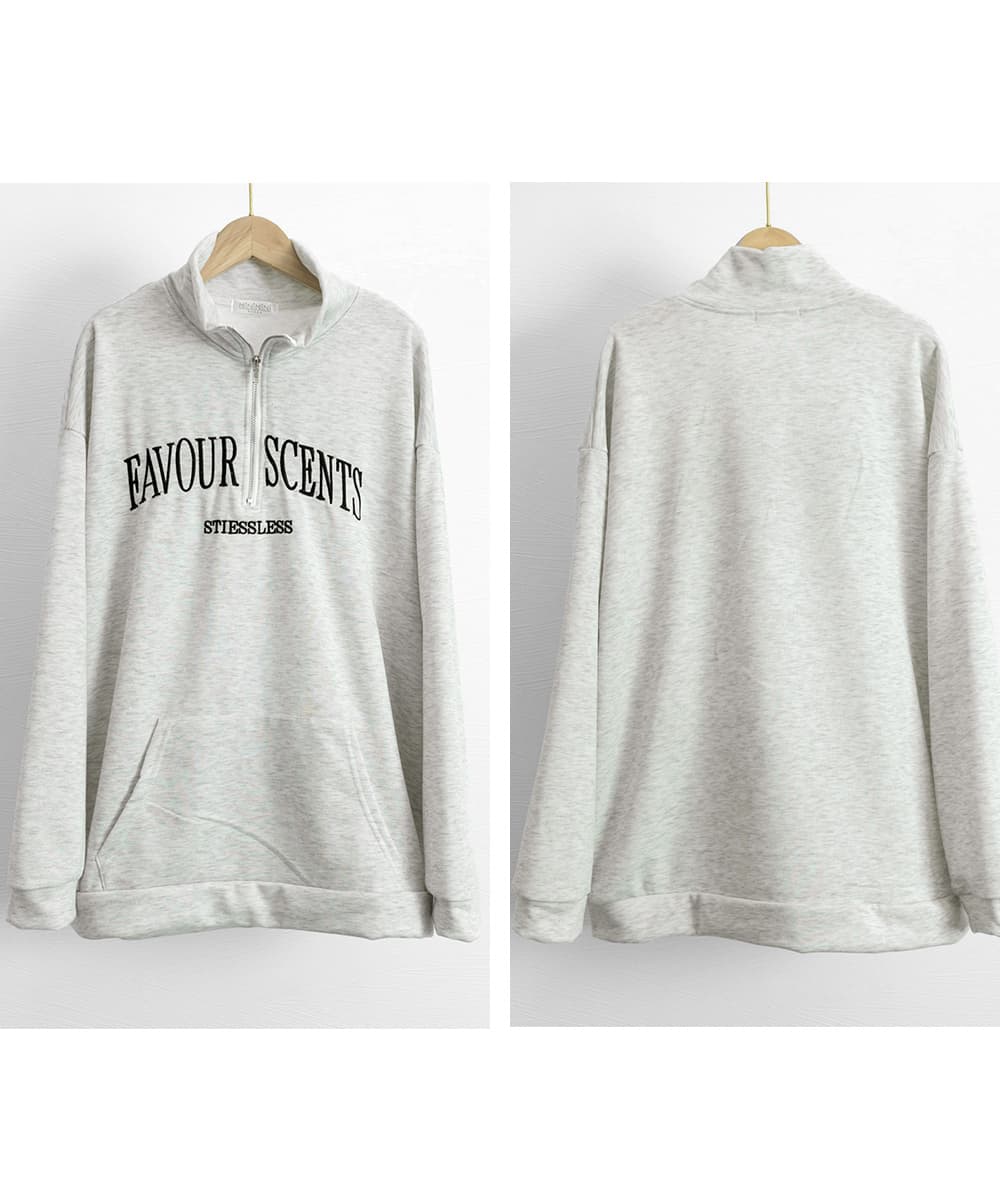 ロンT 薄手ロゴプリントスウェット春秋ゆったりポロ襟