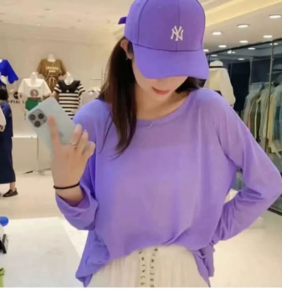 ロンT 透け感ゆるシルエット長袖カットソー