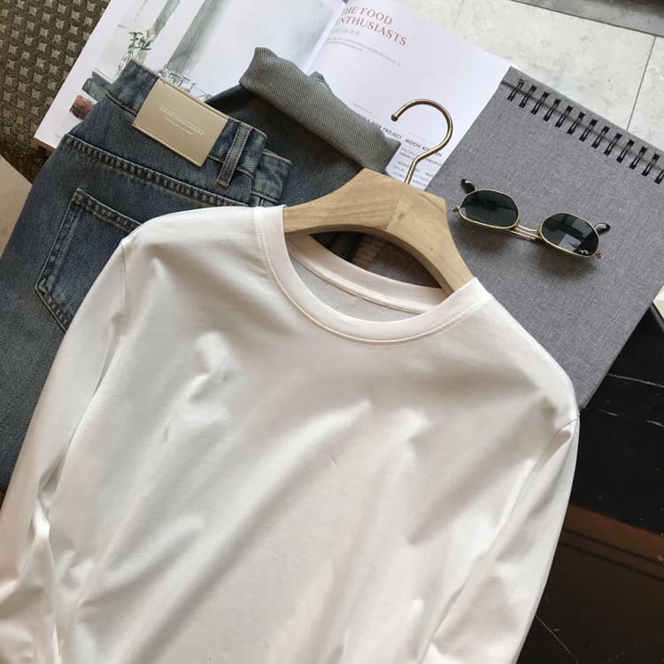 なめらかコットン 贅沢ゆる着ロンTシャツ
