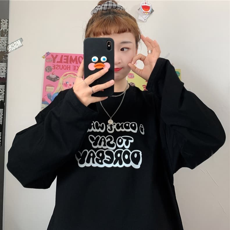 ロンT ゆるふわメッセージロングTシャツ