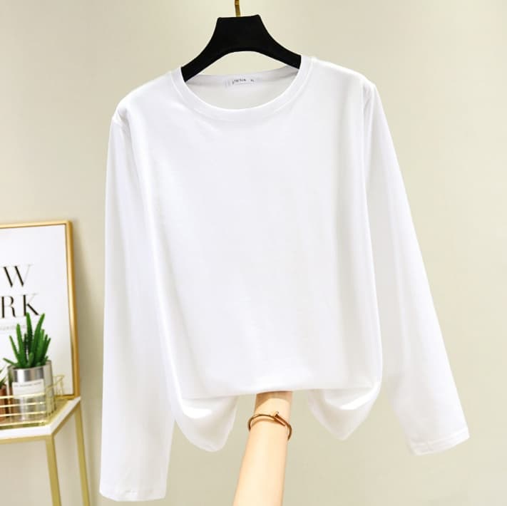 ロンT シンプル美シルエット ロングTシャツ