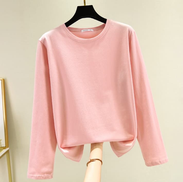 ロンT シンプル美シルエット ロングTシャツ