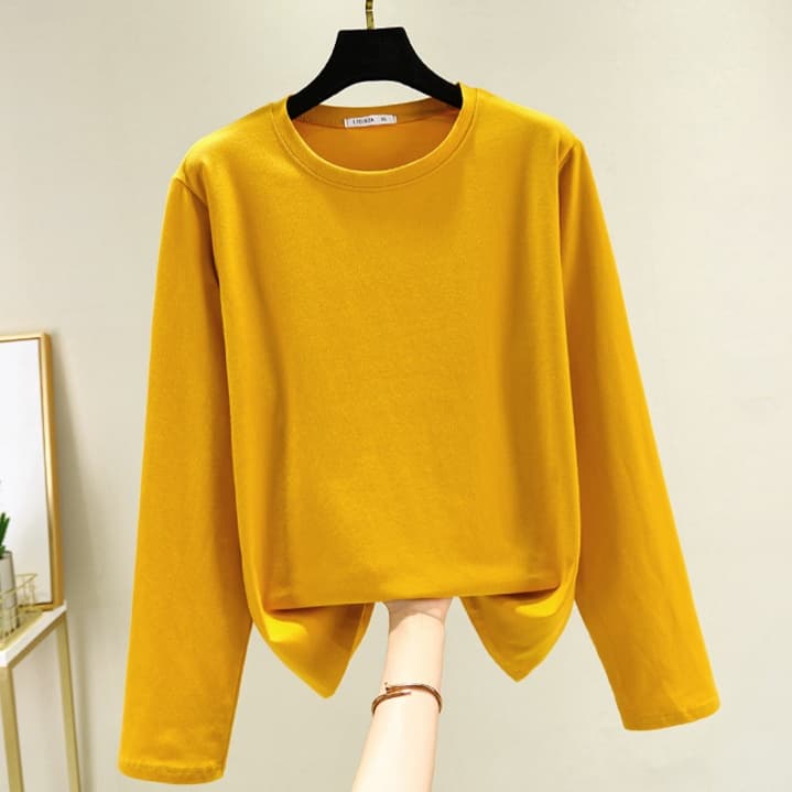ロンT シンプル美シルエット ロングTシャツ
