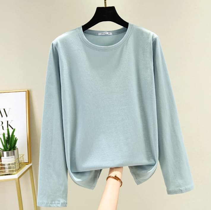 ロンT シンプル美シルエット ロングTシャツ