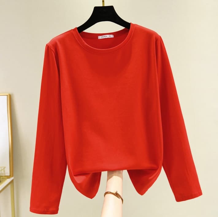 ロンT シンプル美シルエット ロングTシャツ