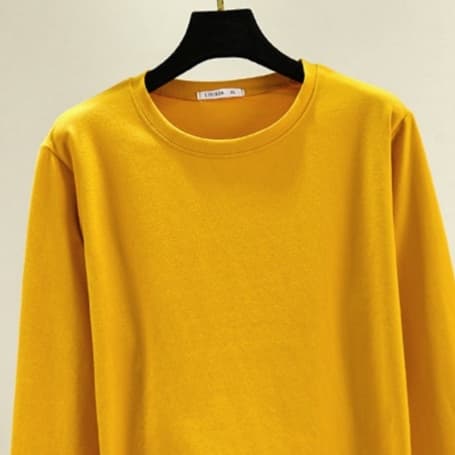 ロンT シンプル美シルエット ロングTシャツ