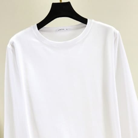 ロンT シンプル美シルエット ロングTシャツ