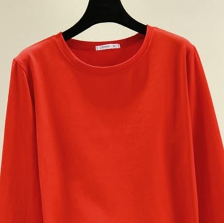 ロンT シンプル美シルエット ロングTシャツ