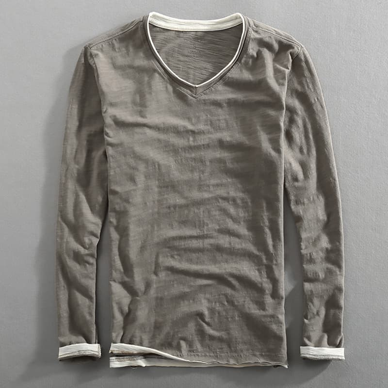 ロンT 上質素材のゆるシルエット七分袖ロンT